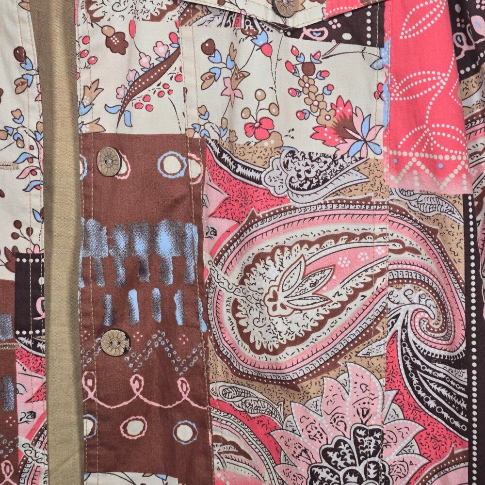 Anne Carson Patchwork Shacket. Large - Picture 8 of 10